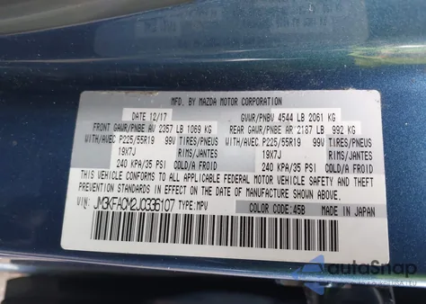 2018 Mazda Cx-5 Touring из США, поврежденный, VIN JM3KFACM2J0336107